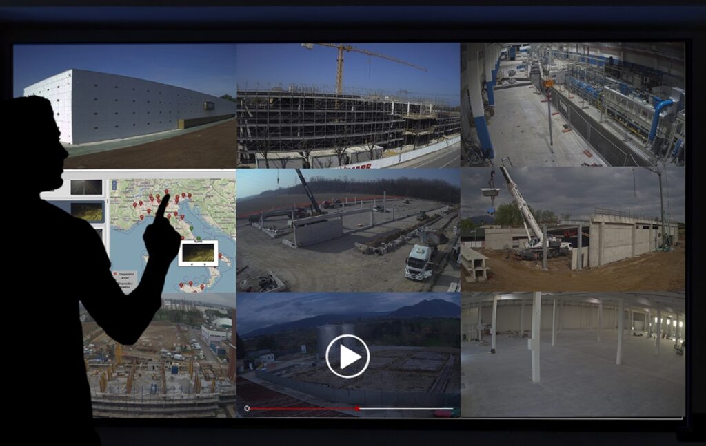 Construction site monitoring platform and timelapse video dashboard
